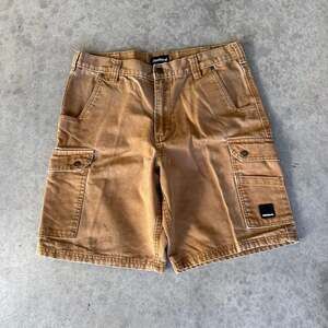 DieHard Men's Brown Duck Canvas Workwear Cargo Shorts Size 34
